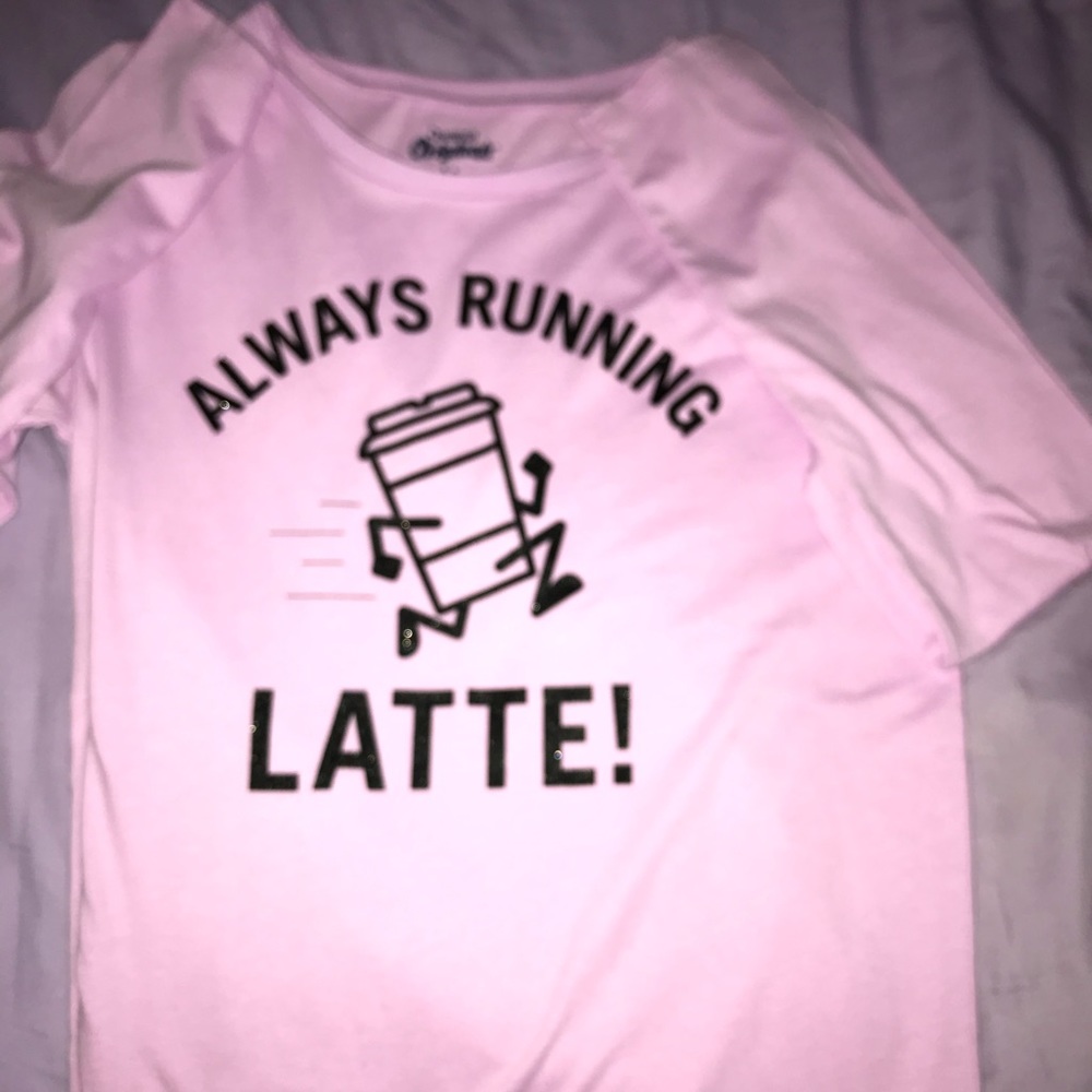 Girls Long sleeve “Always Running Latte”